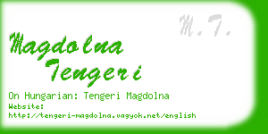 magdolna tengeri business card